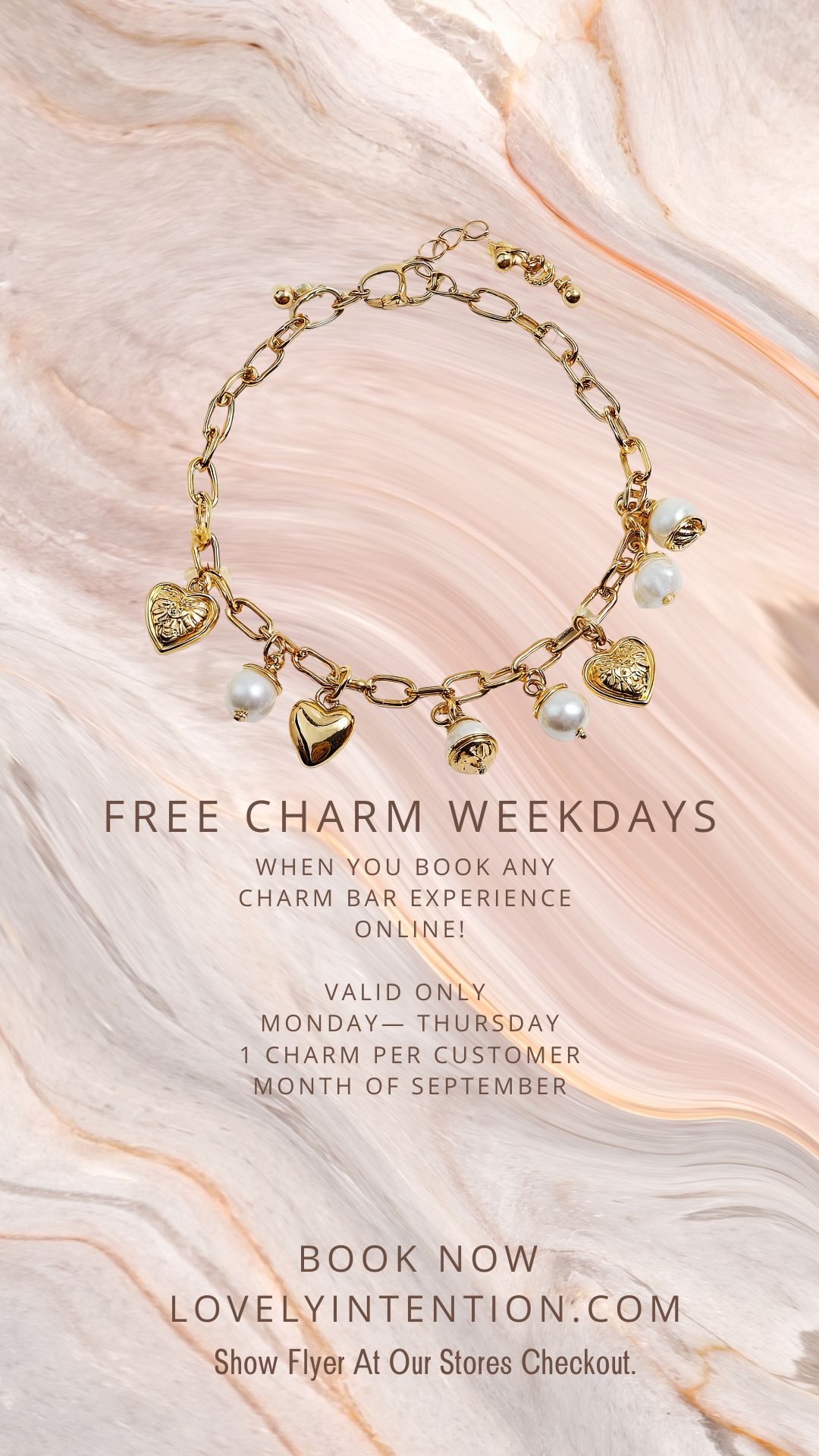 Free Charm Weekdays (Mon-Thurs)